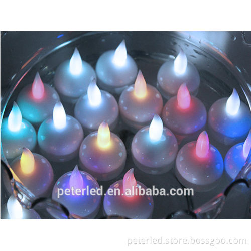 CR(2032) interaction smallfloating led illuminated swimming pool tea light for different use